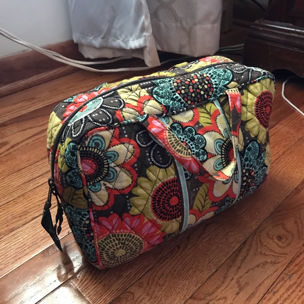 Vera Bradley Grand Cosmetic Bag Flower Shower
